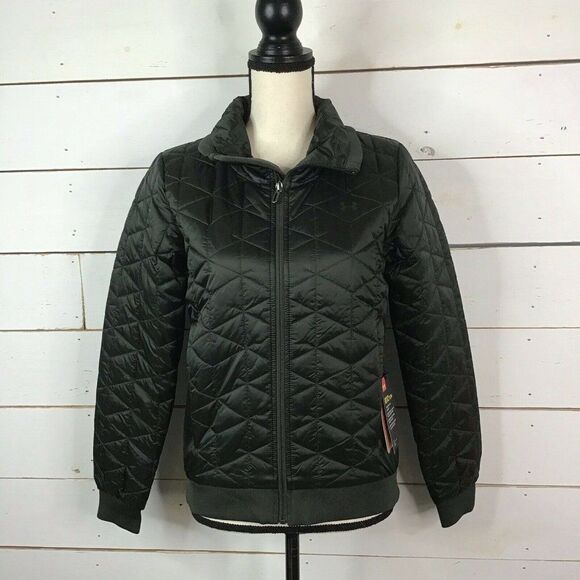 New Under Armour ColdGear Reactor Performance Jacket  Baroque Green Women's XS - Picture 1 of 10